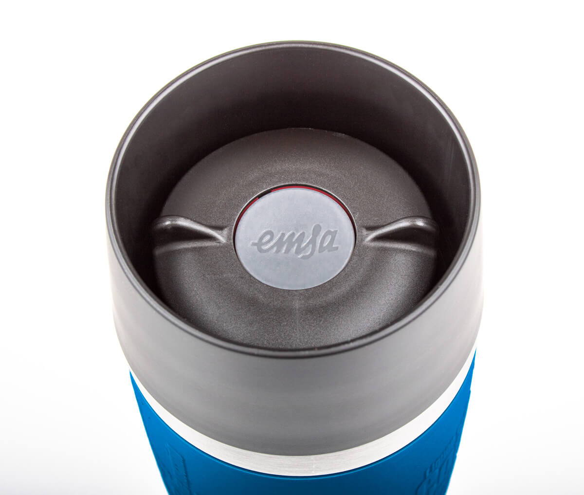 Emsa Travel Mug Classic 360ml Kaffee Blau Thermobecher, Edelstahl doppelwandig