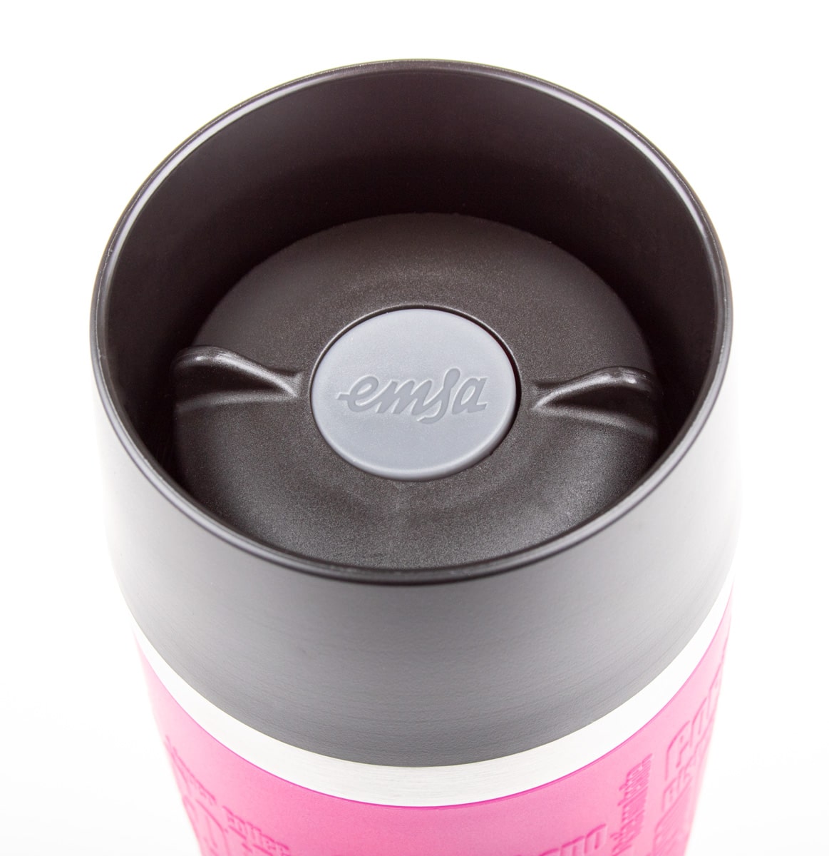 Emsa Travel Mug Classic 360ml Kaffee Himbeer Thermobecher, Edelstahl doppelwandig