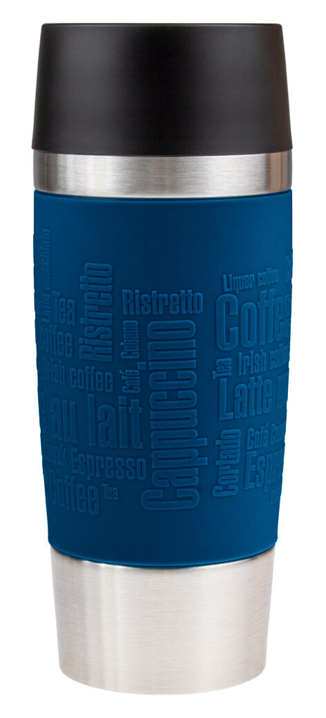 Emsa Travel Mug Classic 360ml Kaffee Blau Thermobecher, Edelstahl doppelwandig