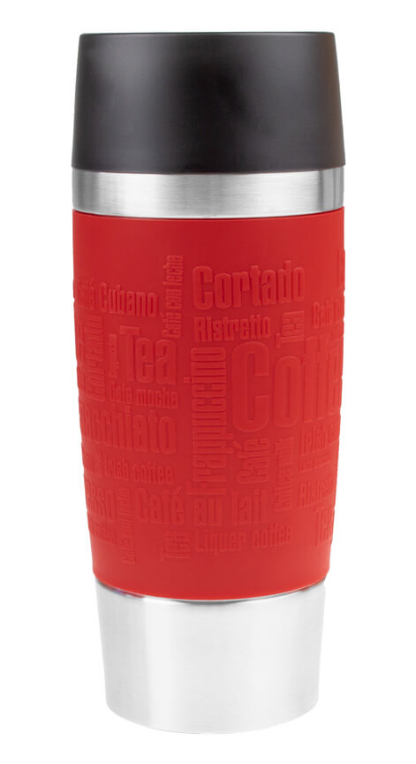 Emsa Travel Mug Classic 360ml Kaffee Rot Thermobecher, Edelstahl doppelwandig